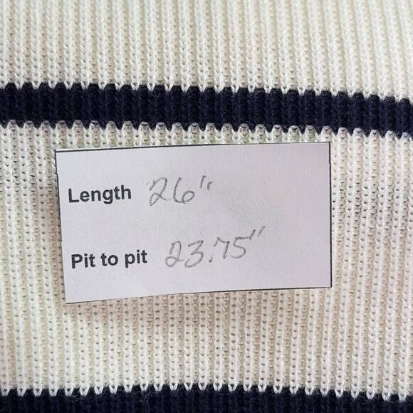 Nautica Black and Cream Stripe Sweater NWT Size XL Preppy Sweater - Picture 12 of 12